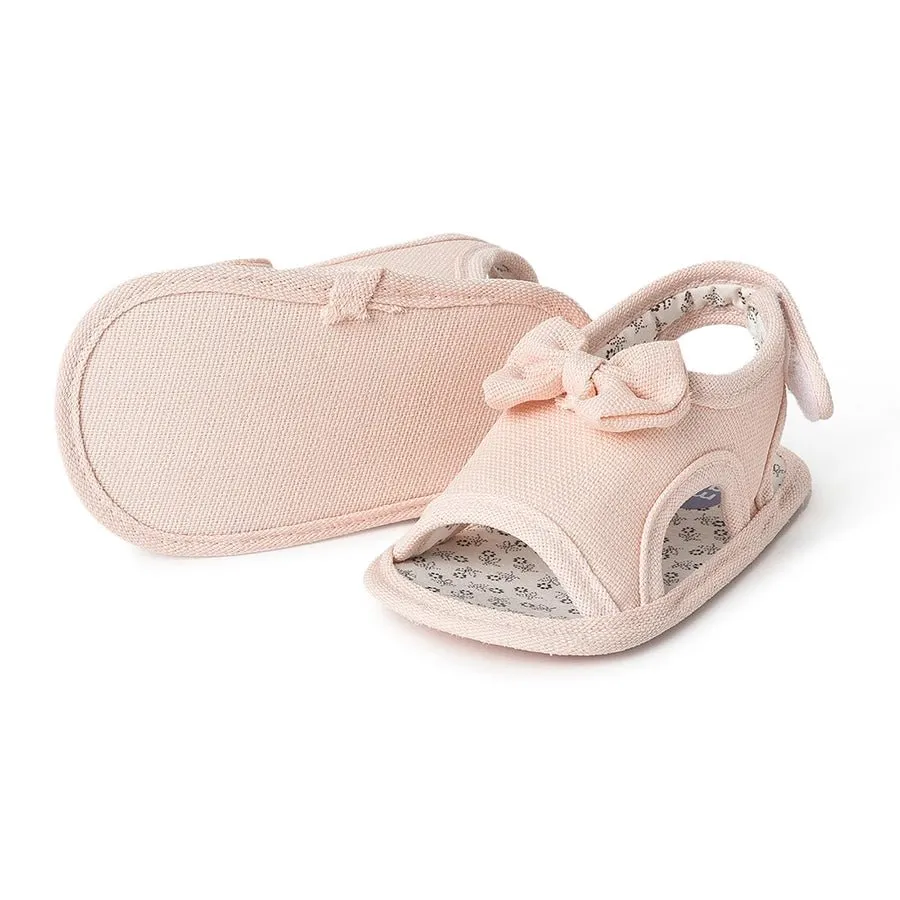 Fave Baby Girl Pink Woven Booties