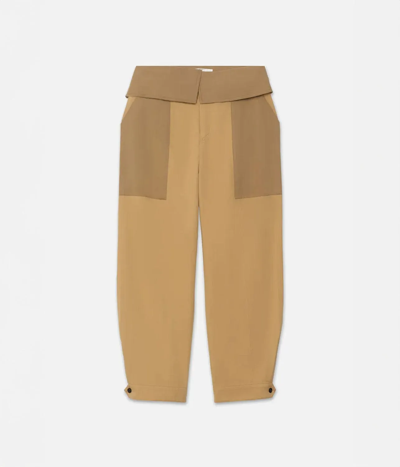 FOLD OVER TROUSER- LIGHT TAN