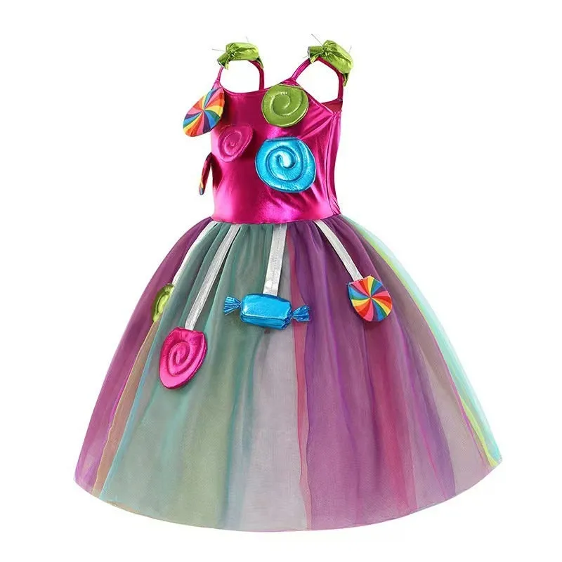 Girls Candy Tutu Dress with Headband