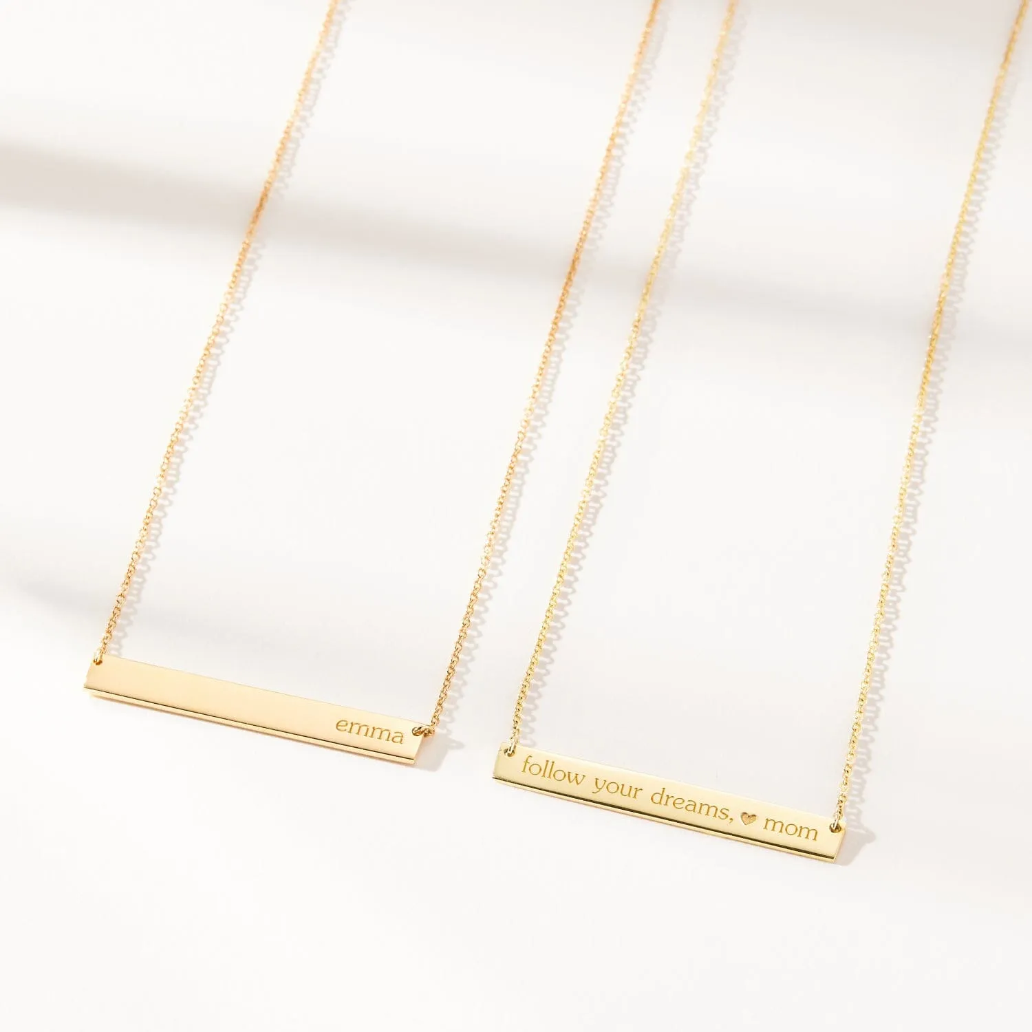 Gold Skinny Bar Necklace