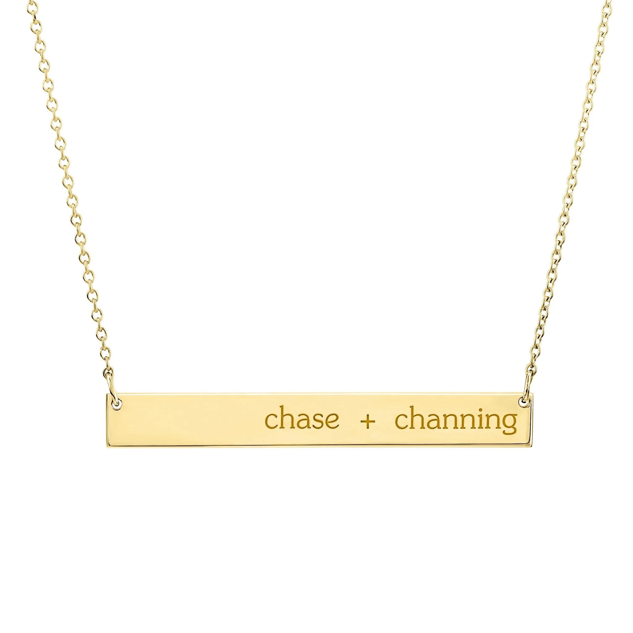 Gold Skinny Bar Necklace