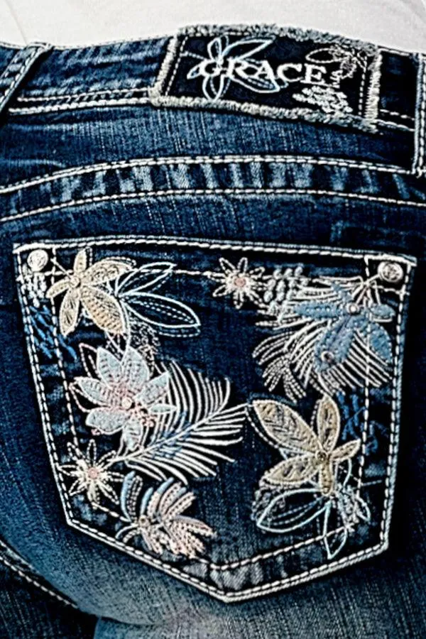 Grace in LA Skinny Jeans Flower