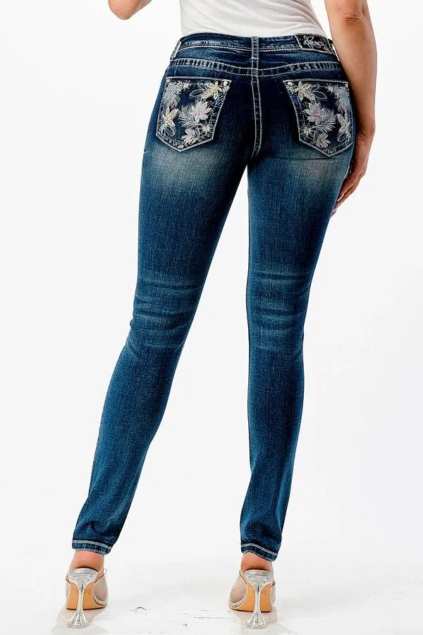 Grace in LA Skinny Jeans Flower