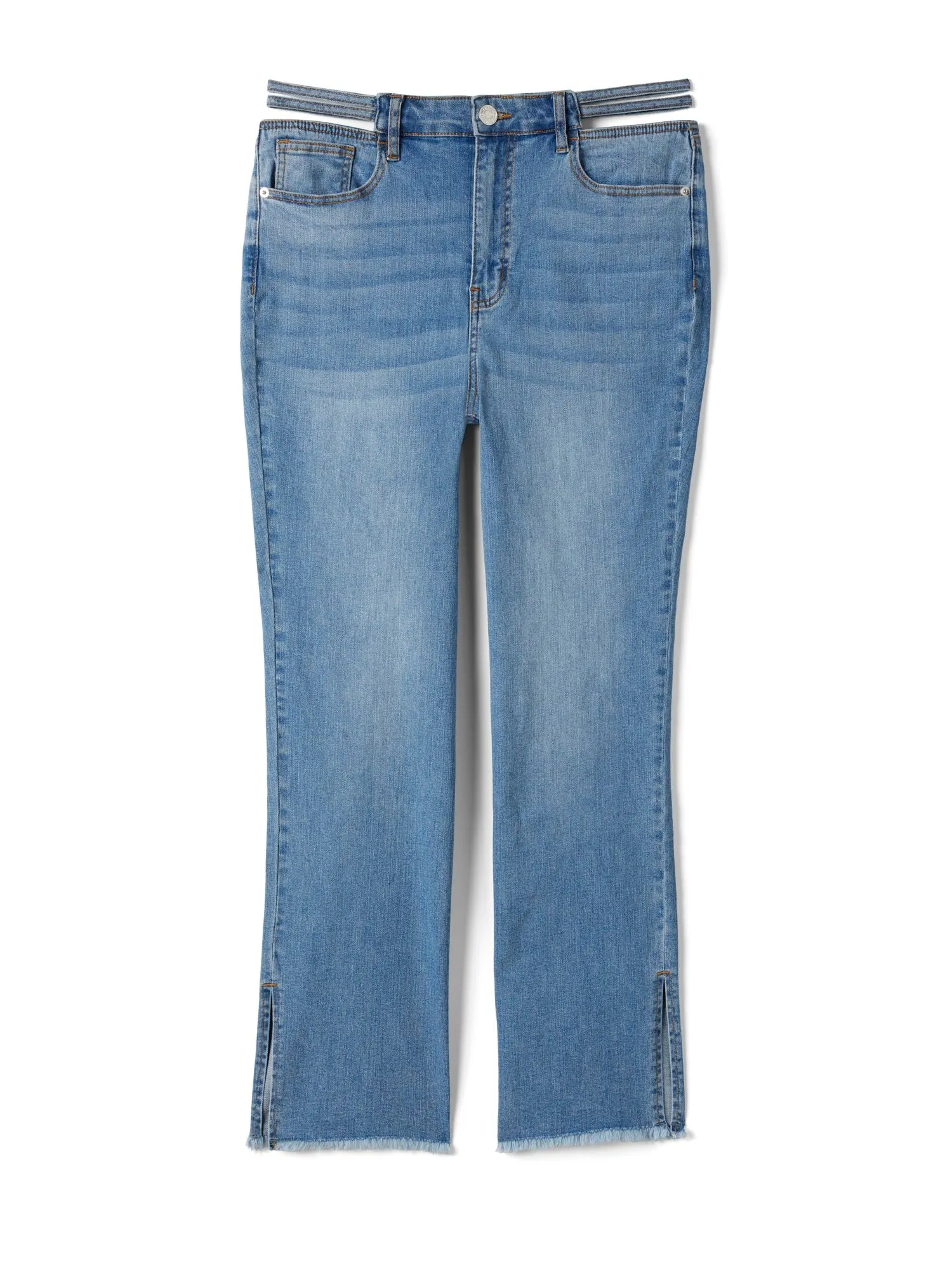 High Rise Split Waist Relaxed Fit Jeans - Tall inseam