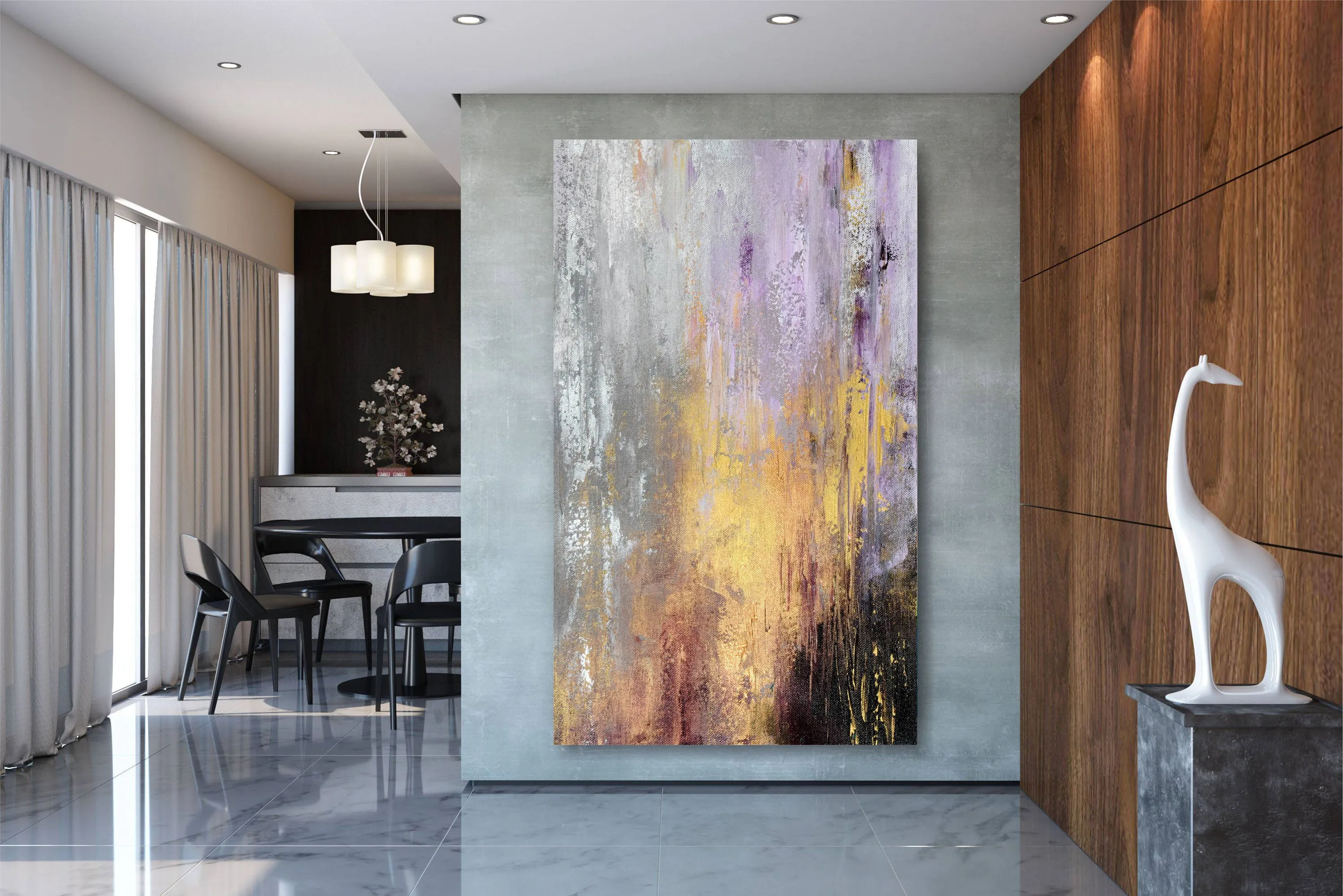 Huge Painting OfficeTextured Abstract Painting, Large Acrylic Painting