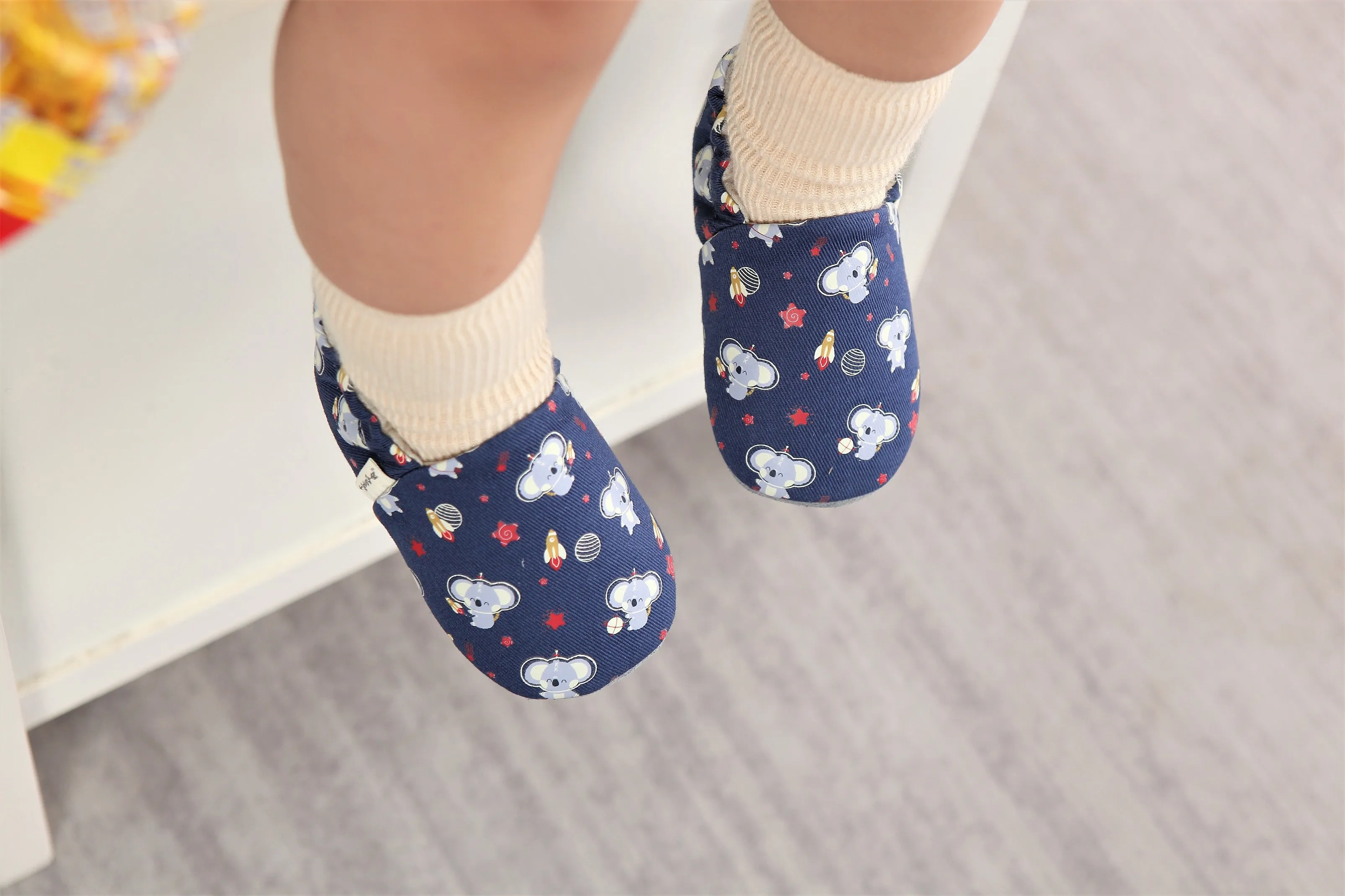 JplusJ Koala Navy Organic Baby Shoes 深藍樹熊有機棉學步鞋