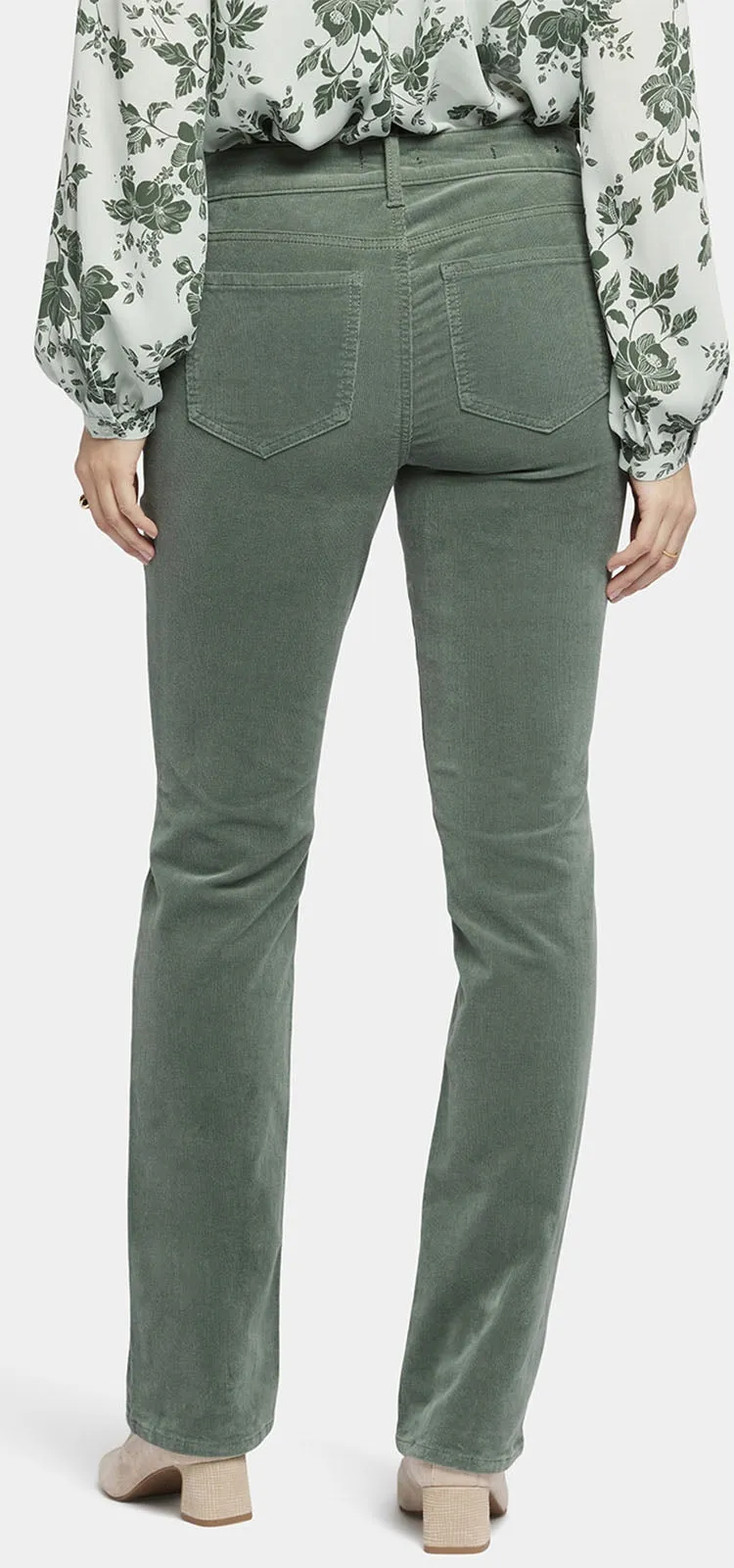 Marilyn Straight Corduroy Broek Groen | Sage Leaf