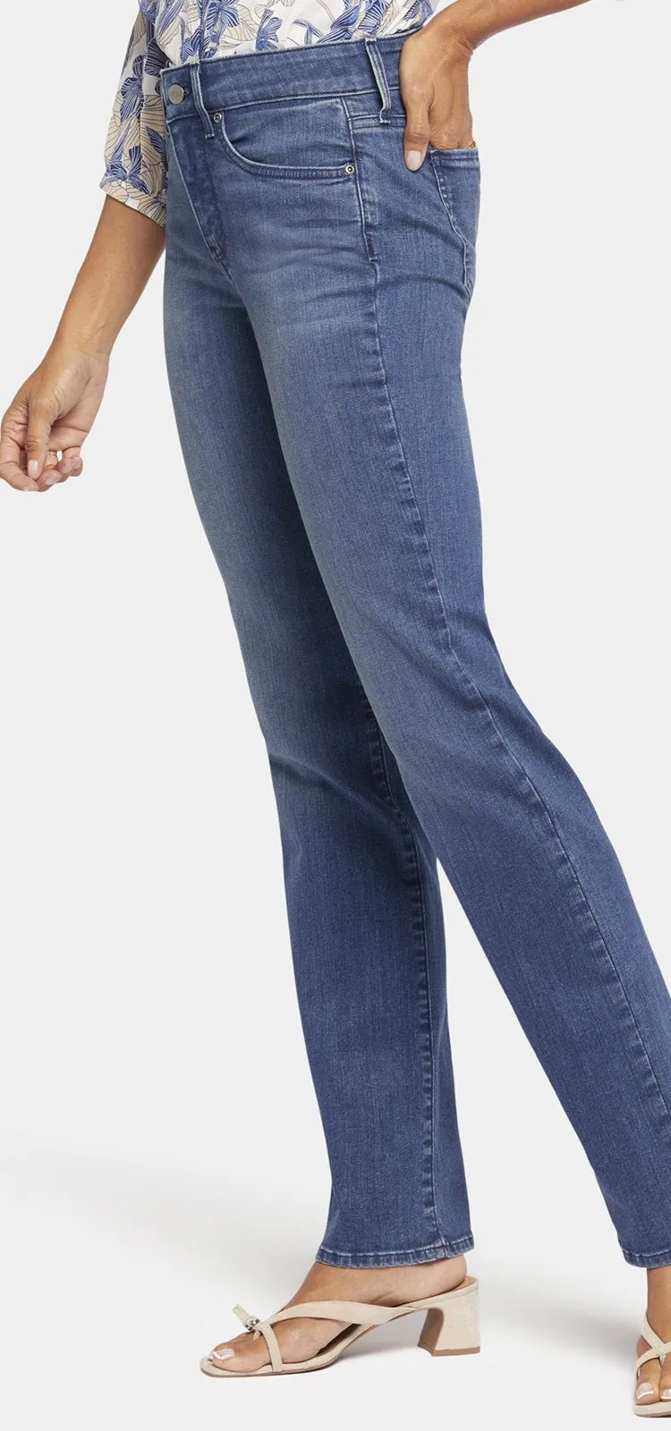 Marilyn Straight Jeans Mediumblauw Premium Denim | Rendezvous