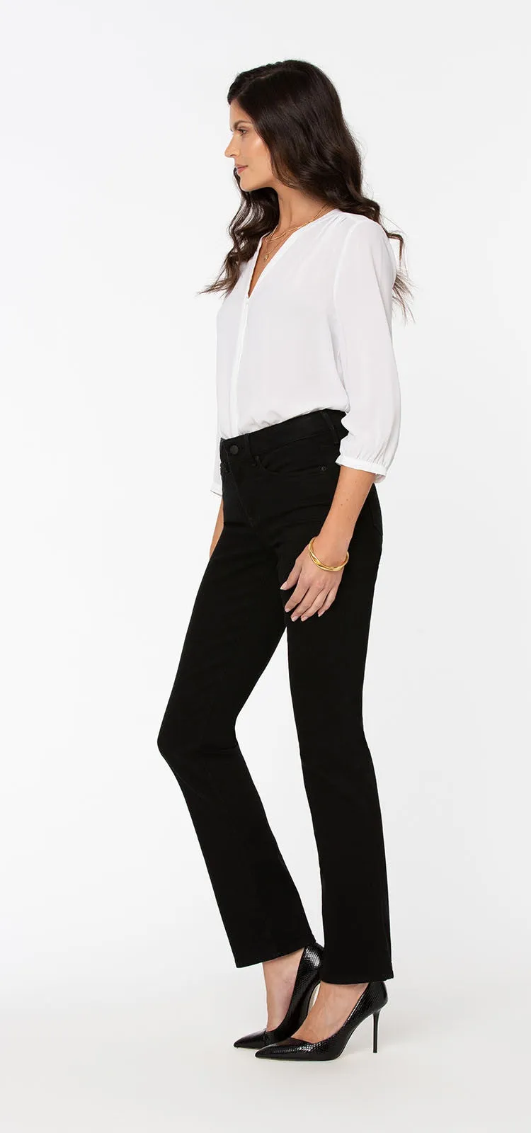 Marilyn Straight Jeans Zwart Premium Denim (Tall) | Black