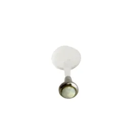 Mini Opal Acrylic Silver Flat Back Earring