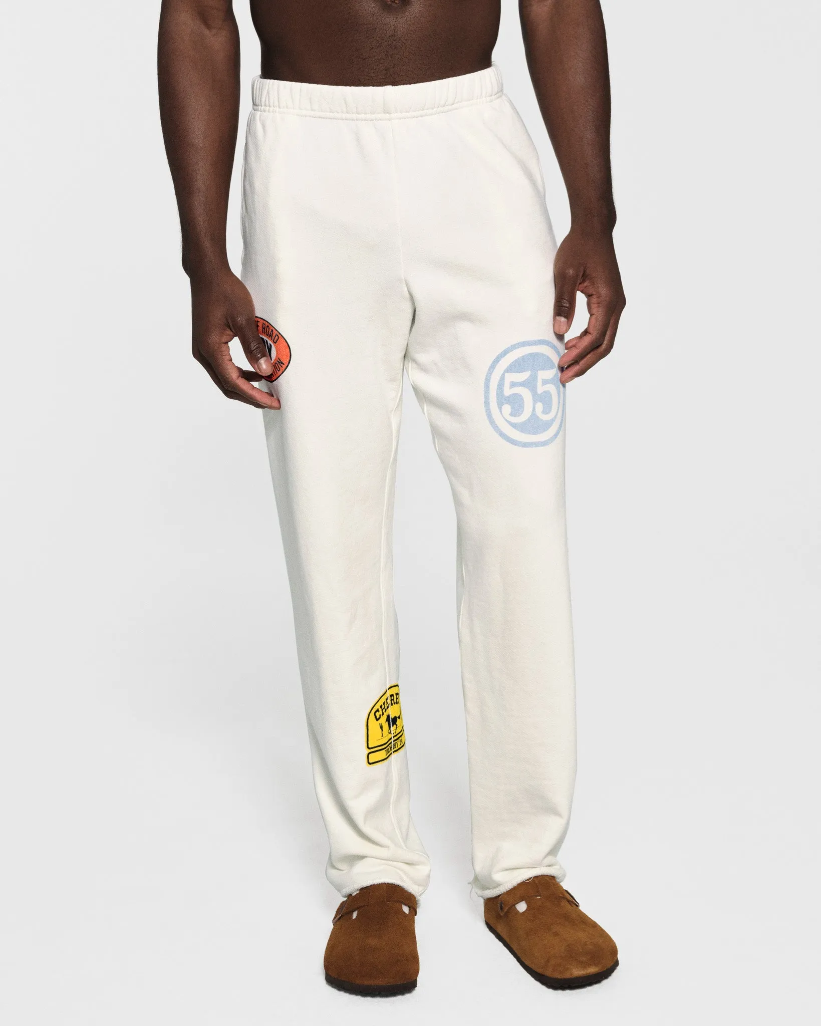 Off Road Raw Edge Sweatpants (Vintage White)