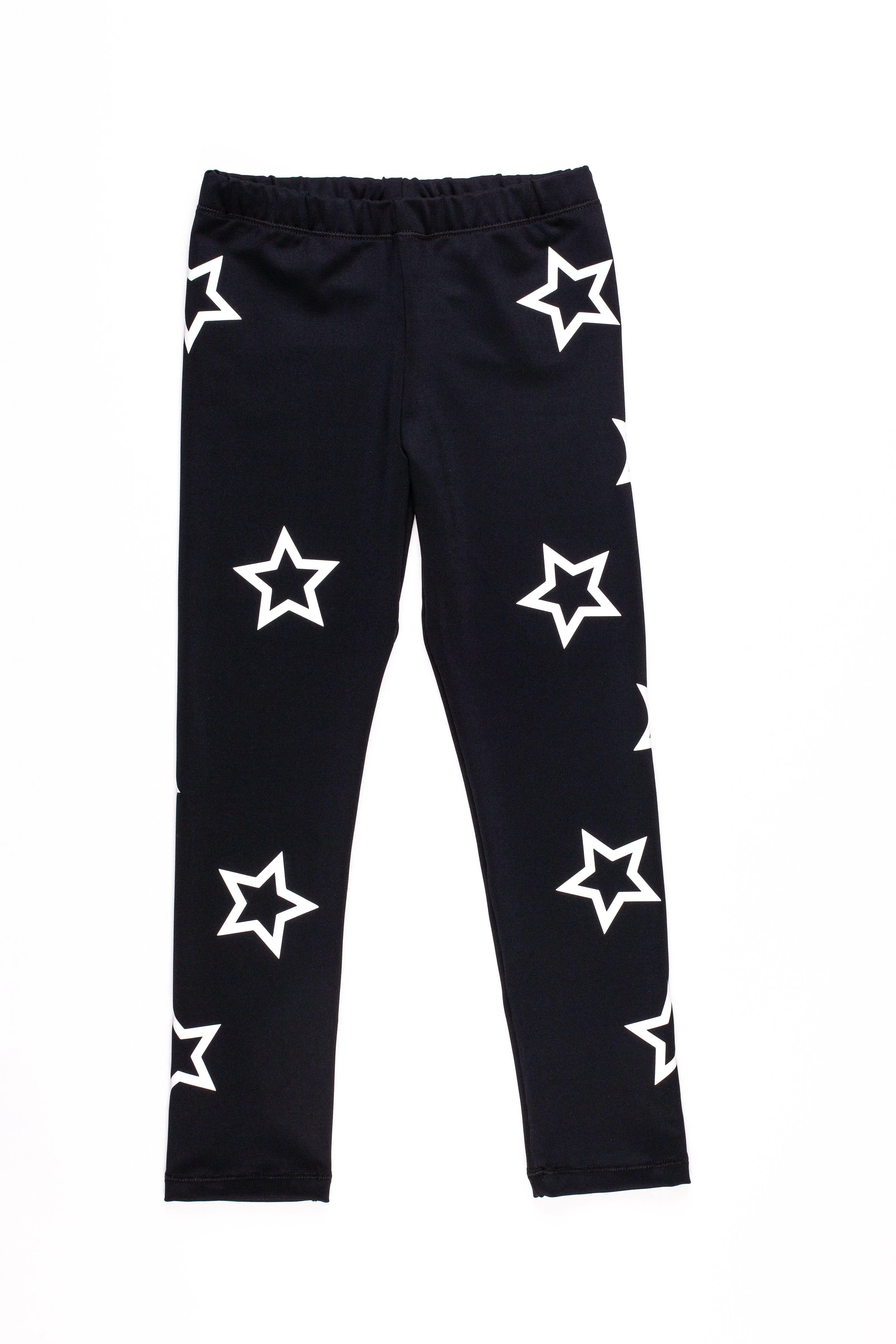 Open Stars White Leggings