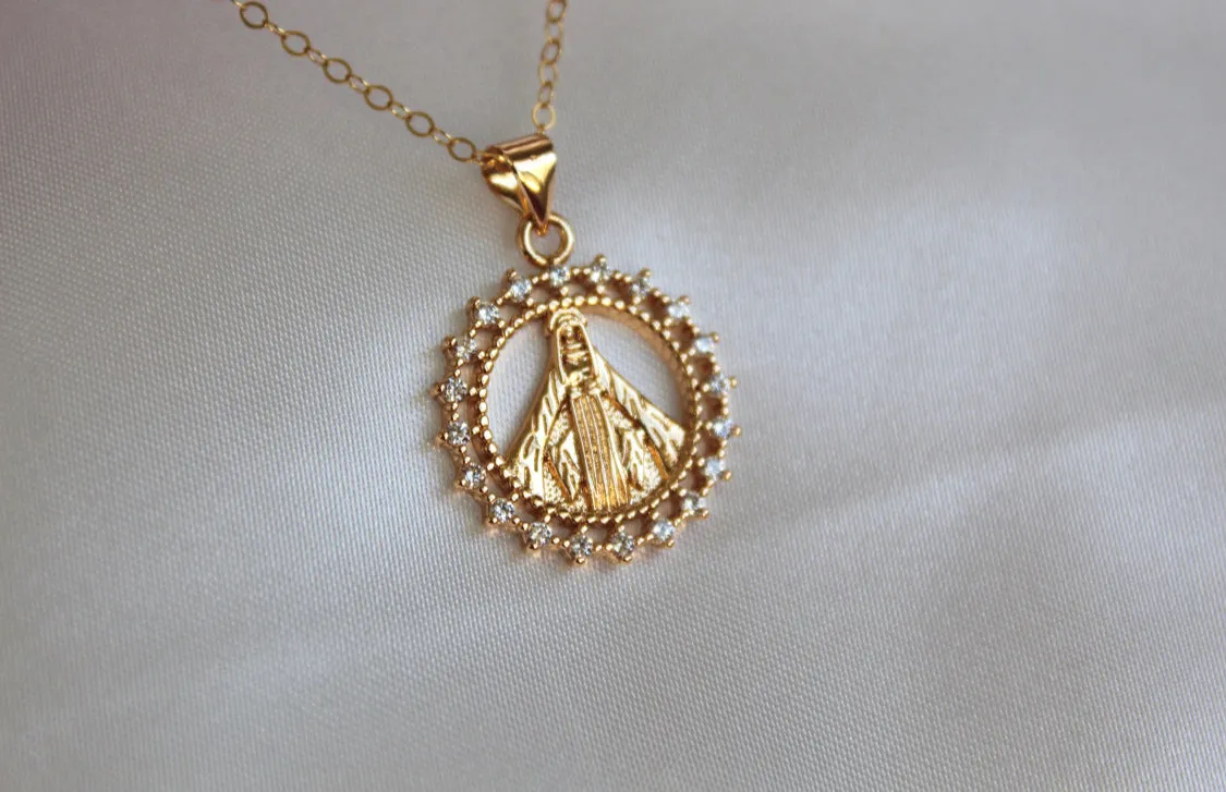 Our Lady of Grace Round Necklace