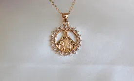 Our Lady of Grace Round Necklace