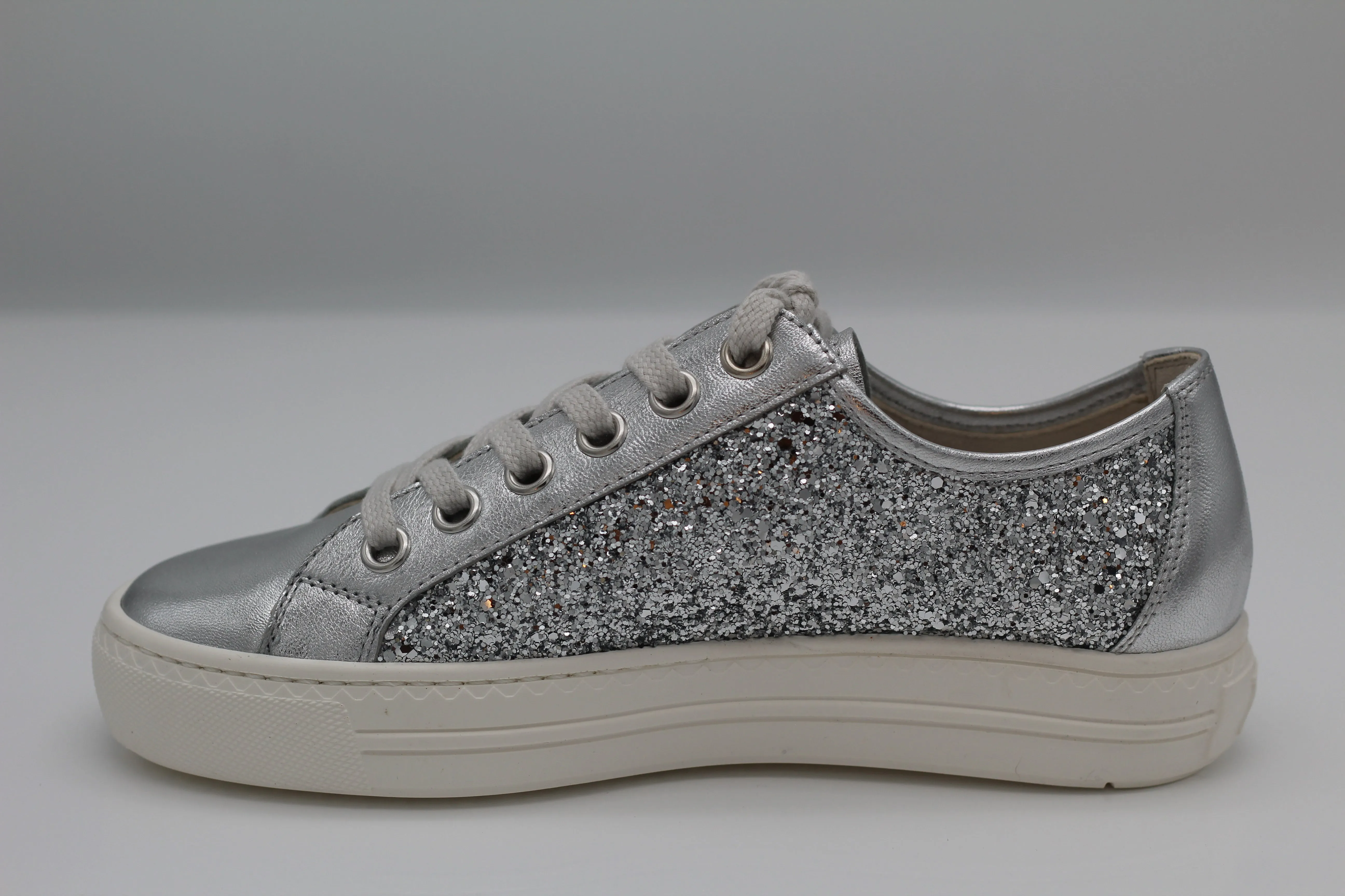 PAUL GREEN Silver Sequins Trainer 5242