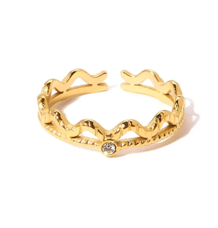 Princess | Gold Plated Princess Adjustable Ring