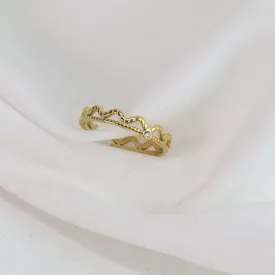 Princess | Gold Plated Princess Adjustable Ring