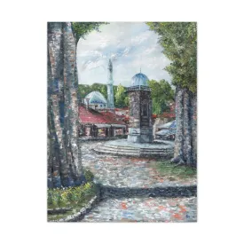 Sebilj in Baščaršija, Sarajevo, Bosnia, Quality Canvas Wall Art Print, Ready to Hang Wall Art Home Decor