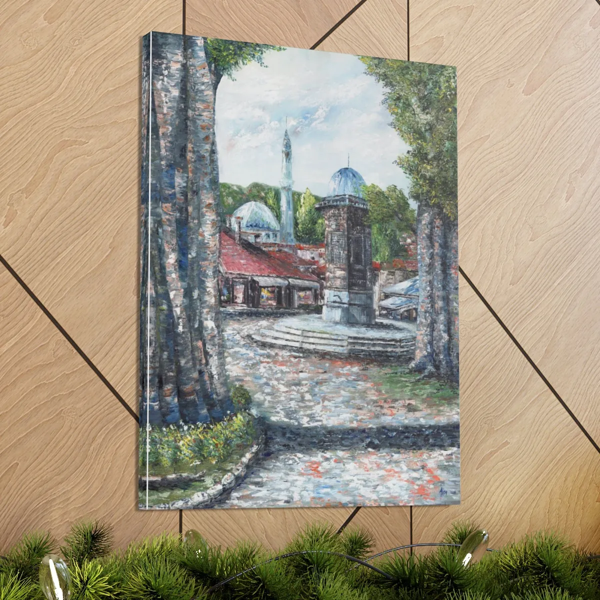 Sebilj in Baščaršija, Sarajevo, Bosnia, Quality Canvas Wall Art Print, Ready to Hang Wall Art Home Decor