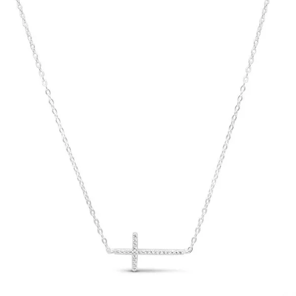 Sideways Cross Necklace