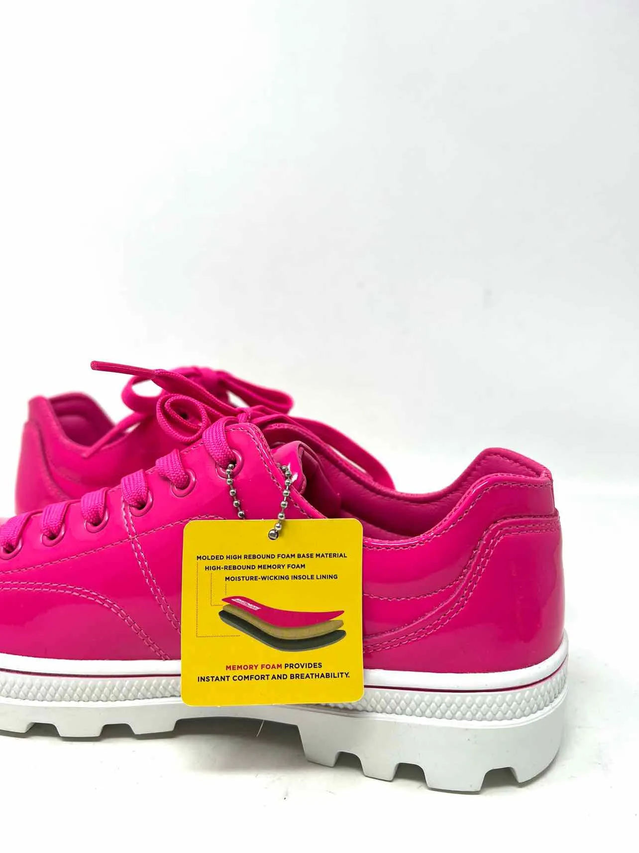 Skechers Size 6.5 Hot Pink Patent NEW Shoes Sneakers