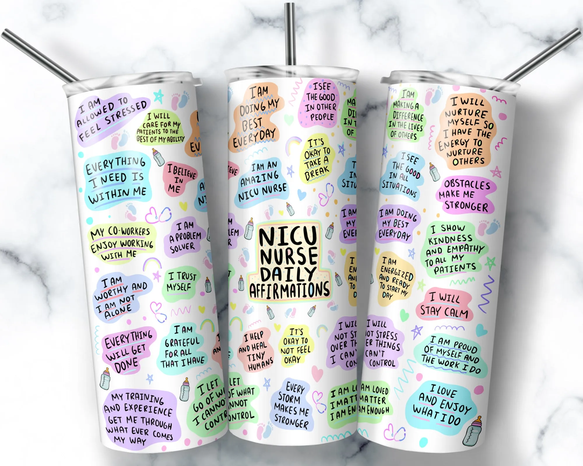 Skinny Tumbler |  NICU Nurse Daily Affirmations