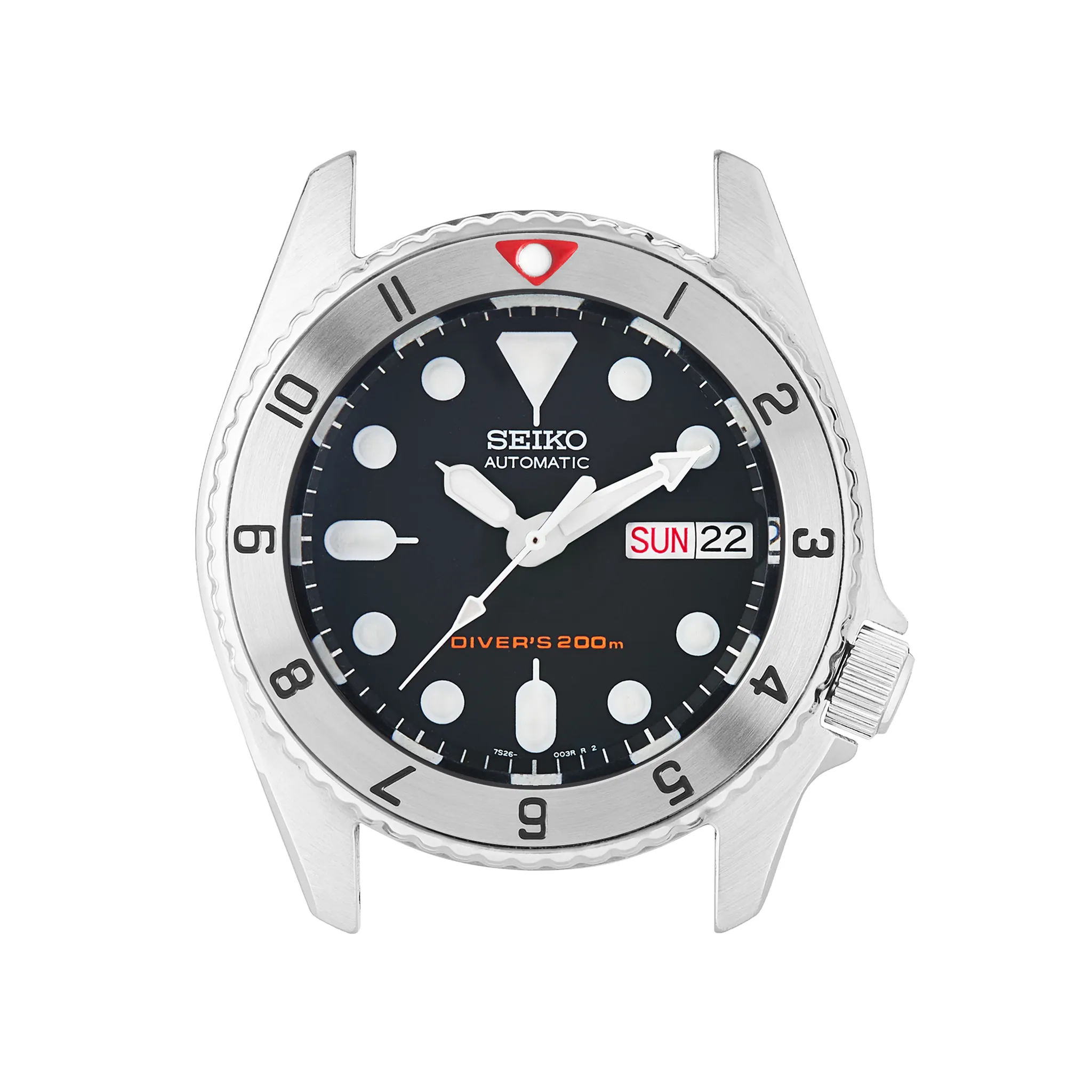 SKX013 Steel Bezel Insert: Dual Time Mk2 Red Triangle