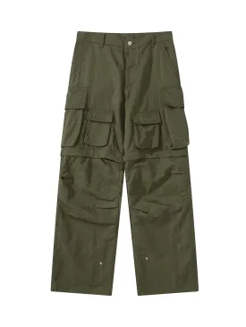 Thesupermade Detachable Multi-pocket Work Pants