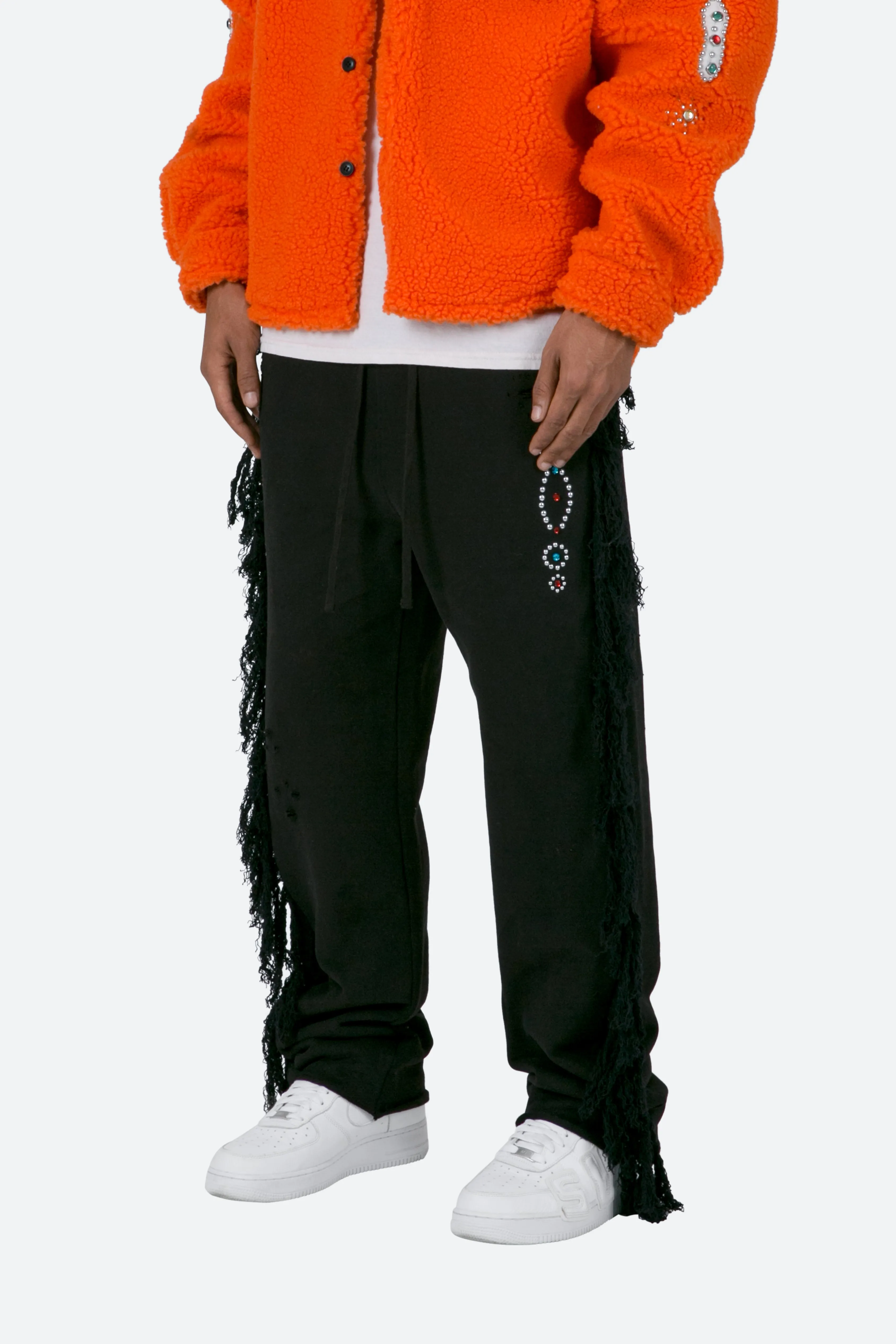 Trail Frayed Sweatpants - Black