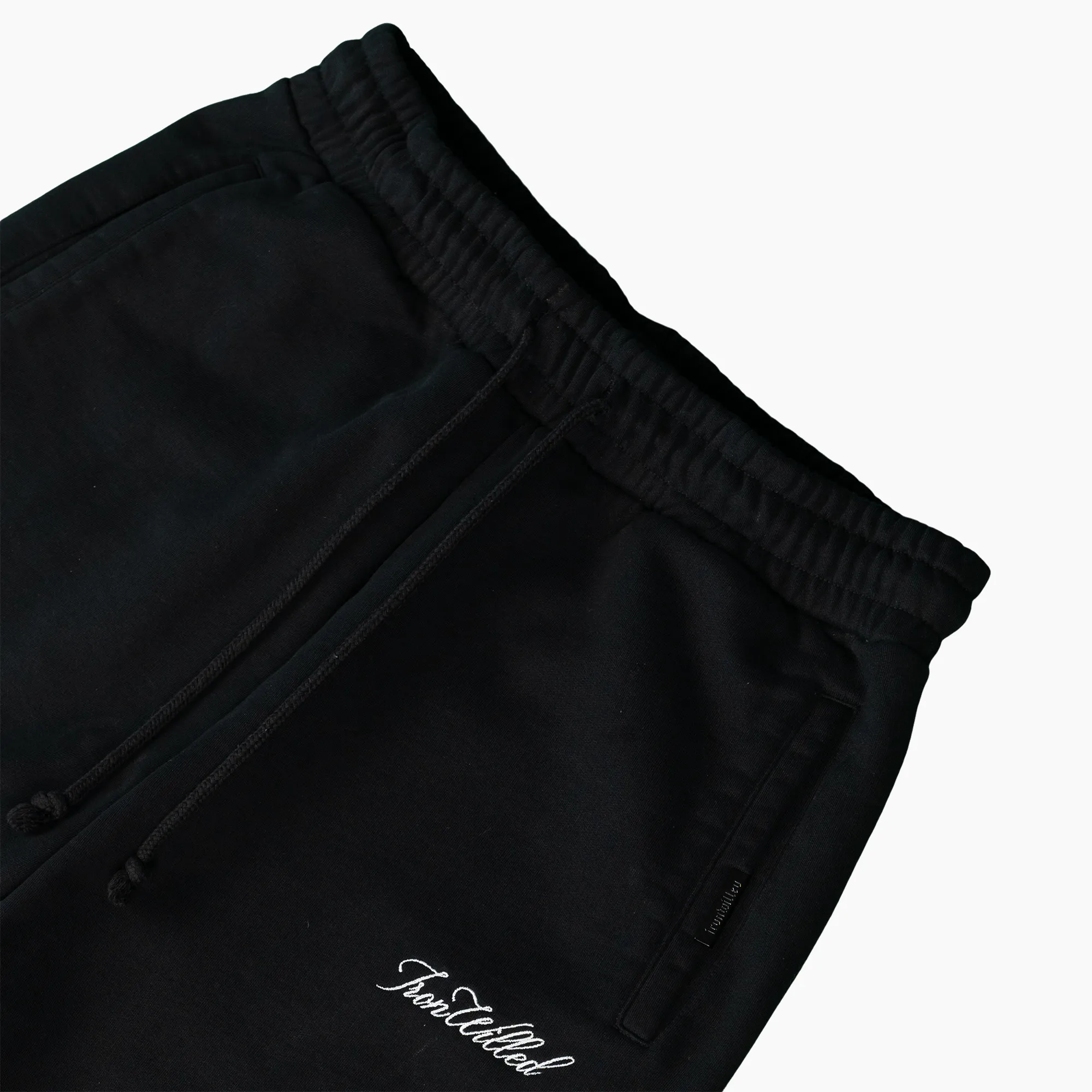 WOMEN'S RAW HEM SWEATPANTS - BLACK